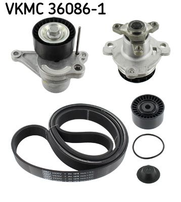 SKF Wasserpumpe + Keilrippenriemensatz (VKMC 36086-1) Thumbnail